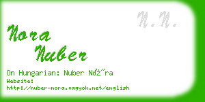 nora nuber business card